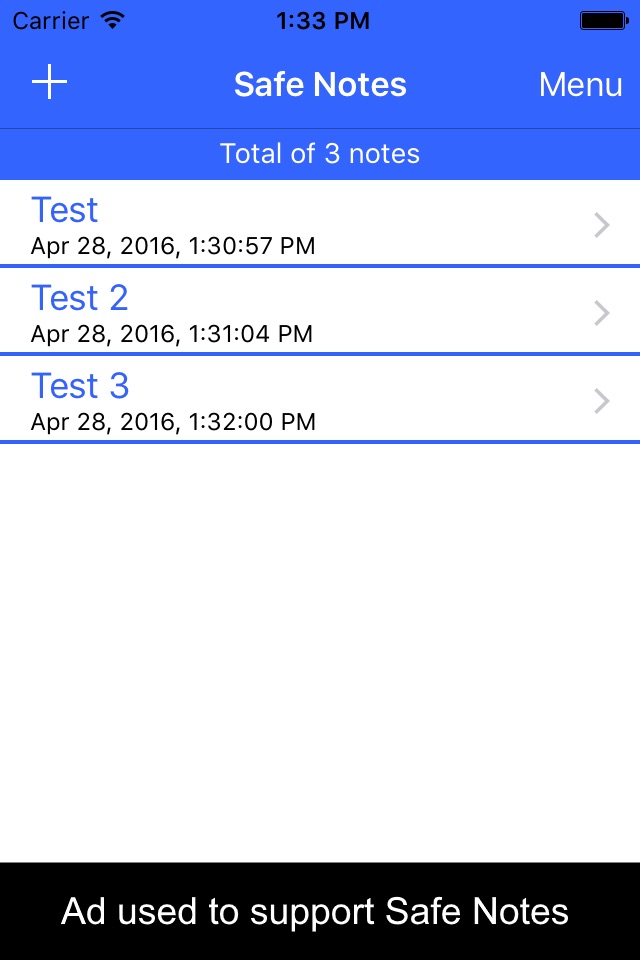 Safe Notes is a secure notepad screenshot 3