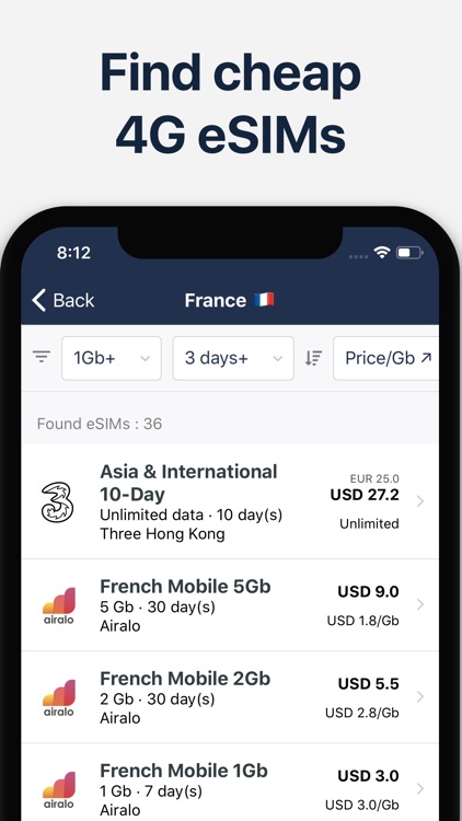 eSIMs — Compare data eSIMs screenshot-4