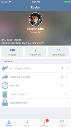 Your Friends - Friends history screenshot 1