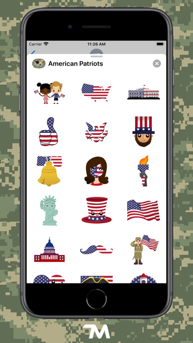 Screenshot #2 pour Américains Patriotes Emojis