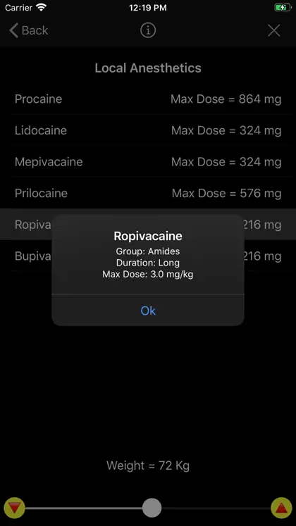 Screenshot 6 di 6 di AnesthoCalc