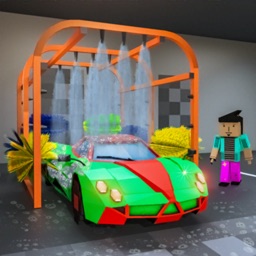 Blocky Car Wash Garage