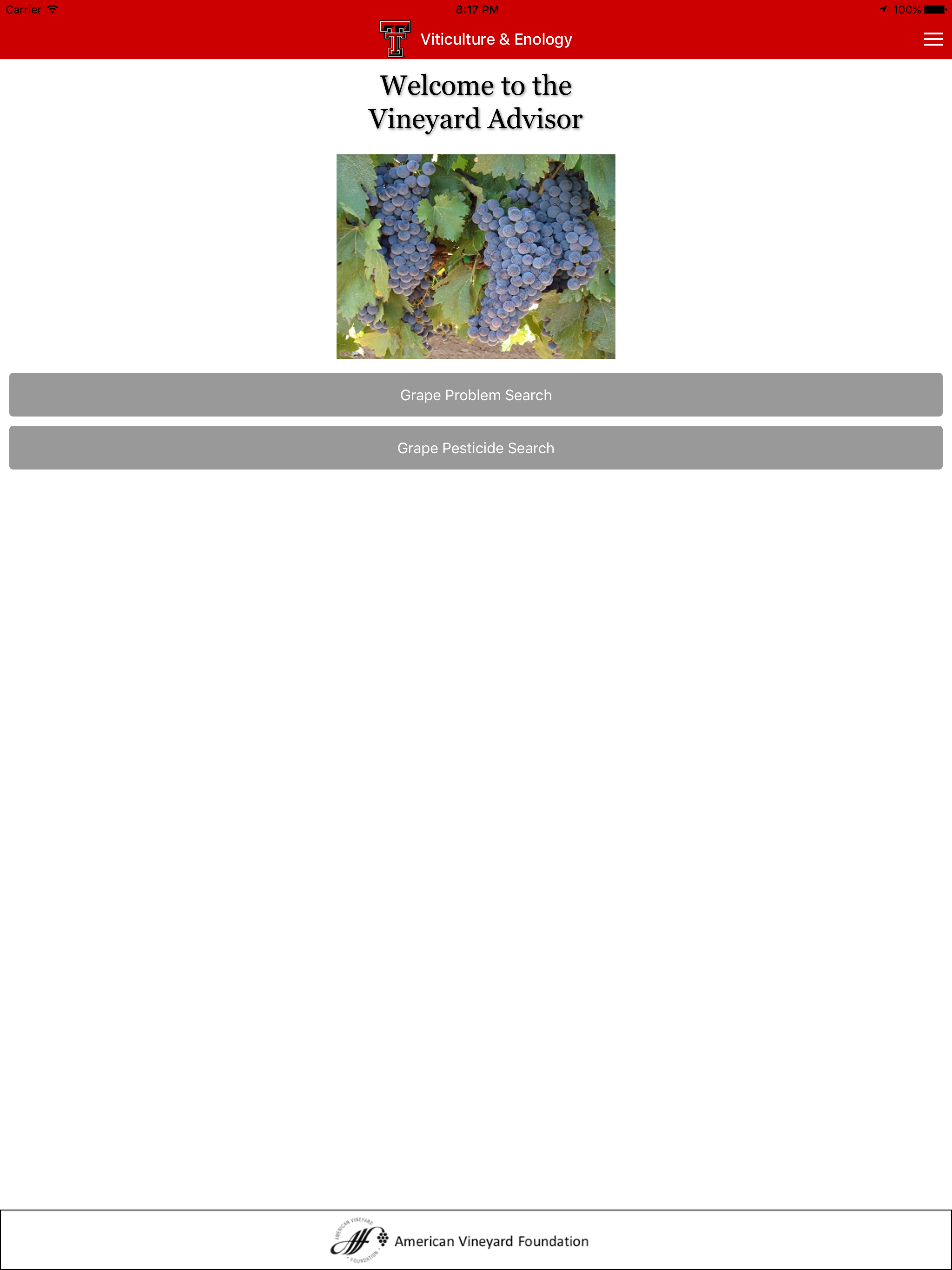 TTU Vineyard Advisor