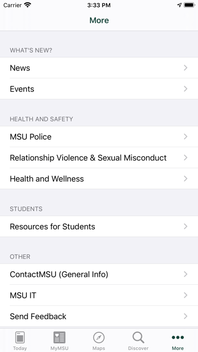 Michigan State University Screenshot