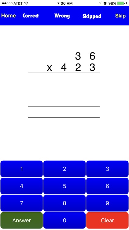 Long Multiplication Drills
