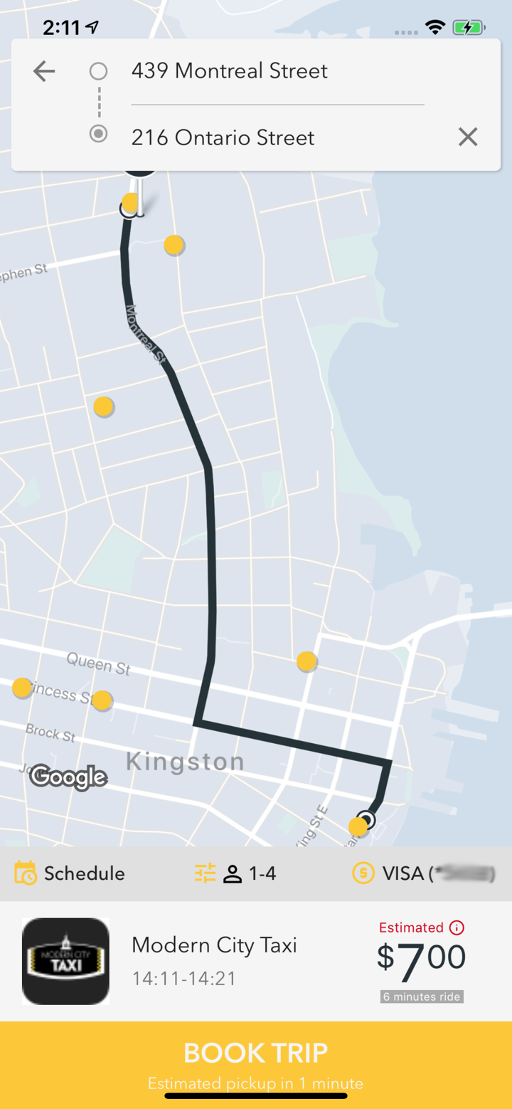 Modern City Taxi Kingston screenshot 2