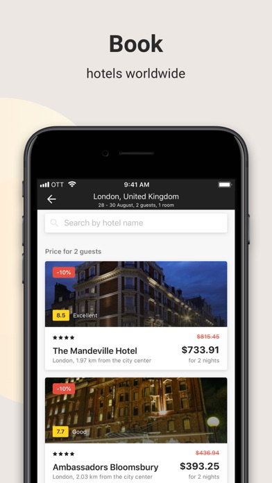 OneTwoTrip Flights and Hotels Screenshot
