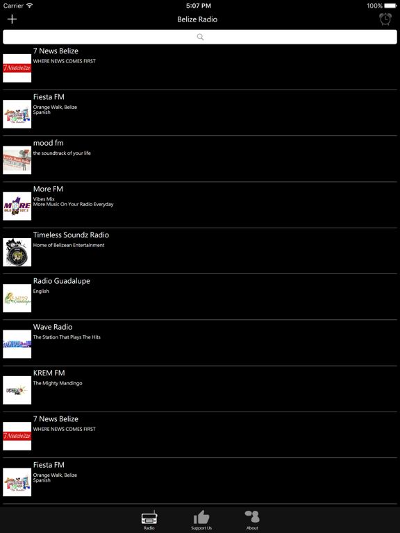 Belize Radio iPad screenshot 1 - Entertainment app