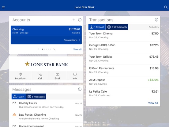 LSBTexas Mobile iPad screenshot 3 - Finance app