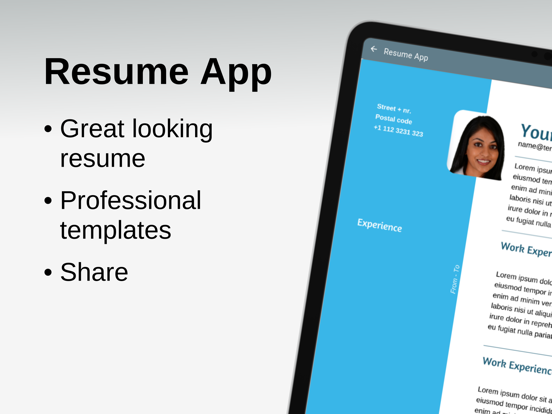 Résumé App screenshot