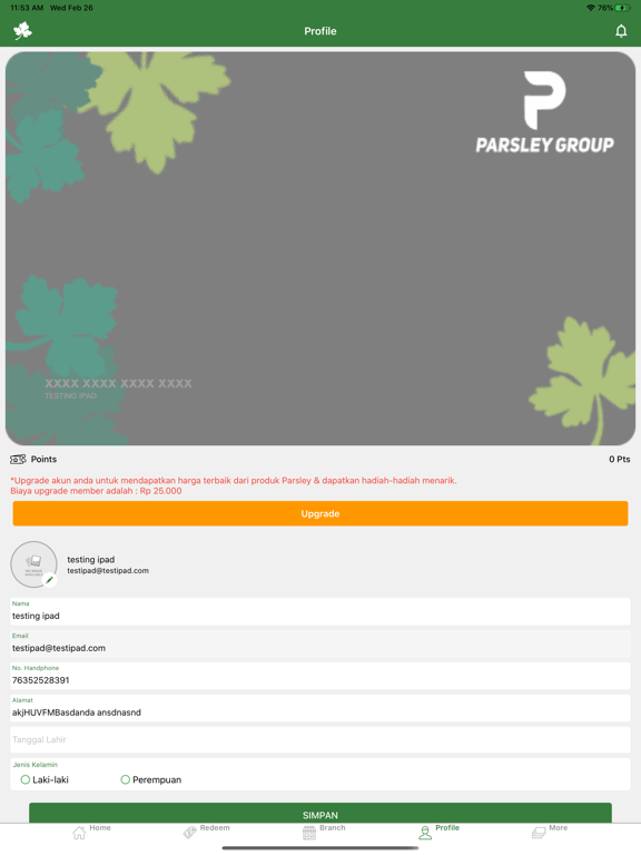Parsley iPad screenshot