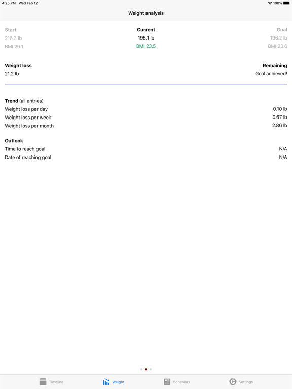 Screenshot #6 pour Journal de Poids – Habitudes