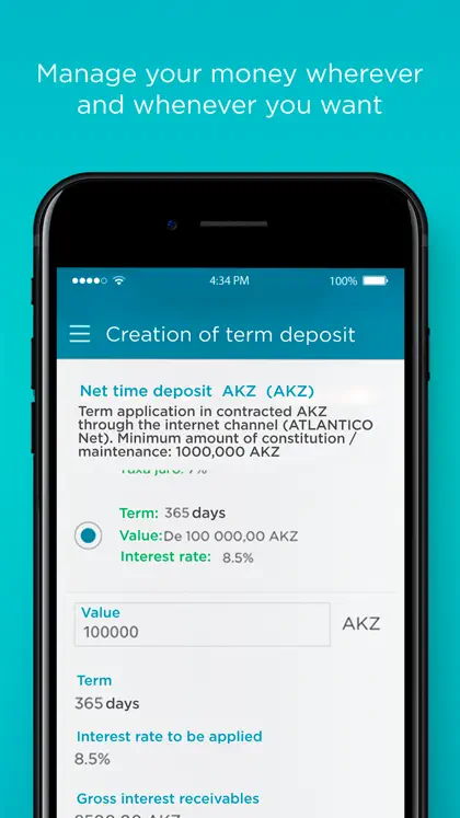 Screenshot 5 di 5 di ATLANTICO Mobile Banking