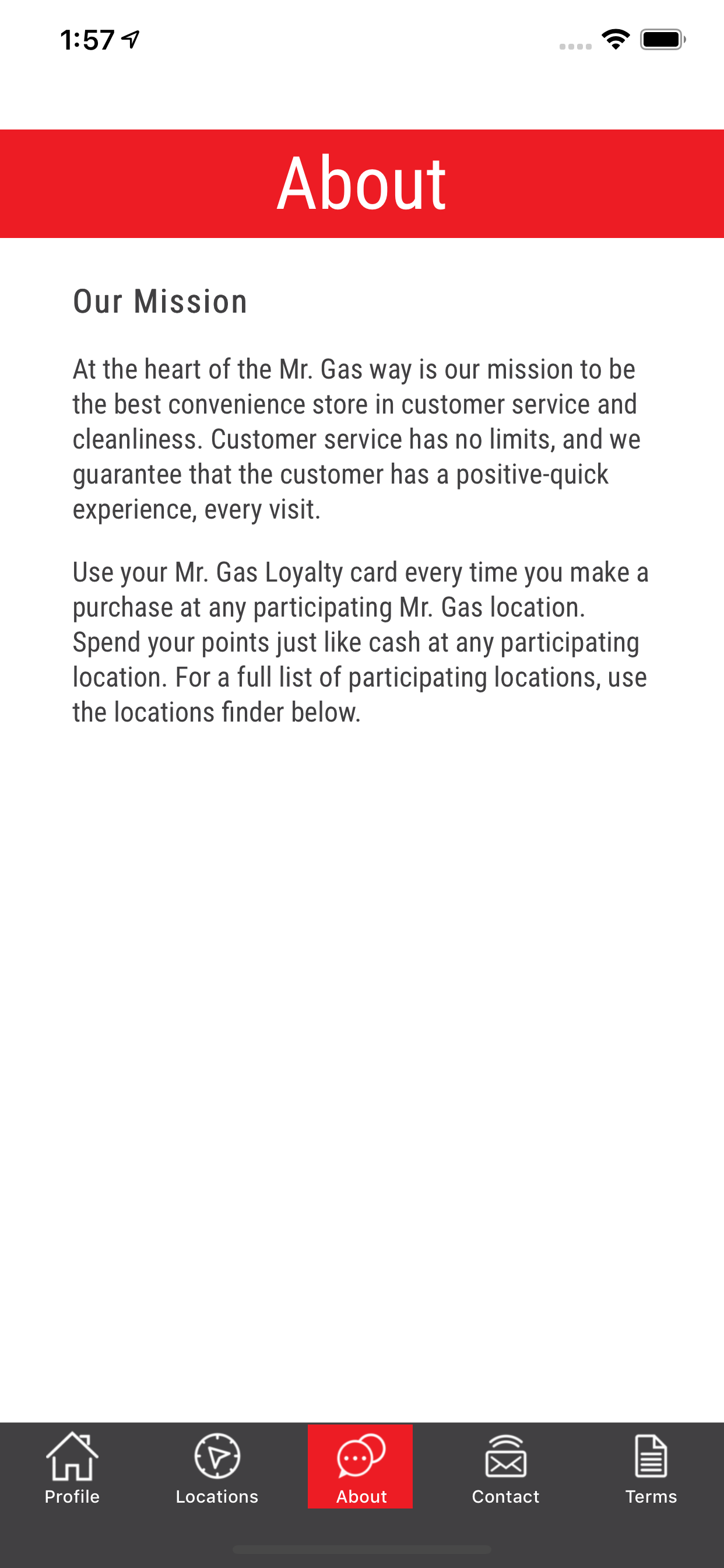 Mr. Gas Loyalty