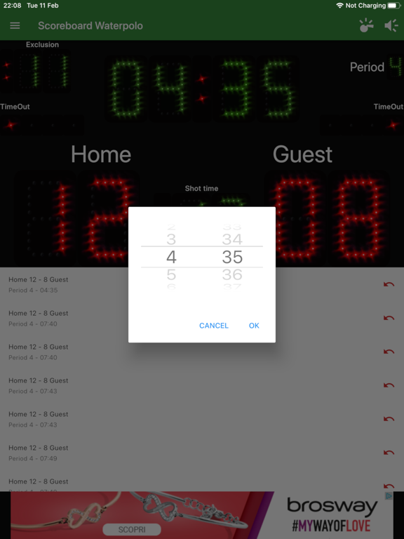 Screenshot #6 pour Scoreboard Waterpolo