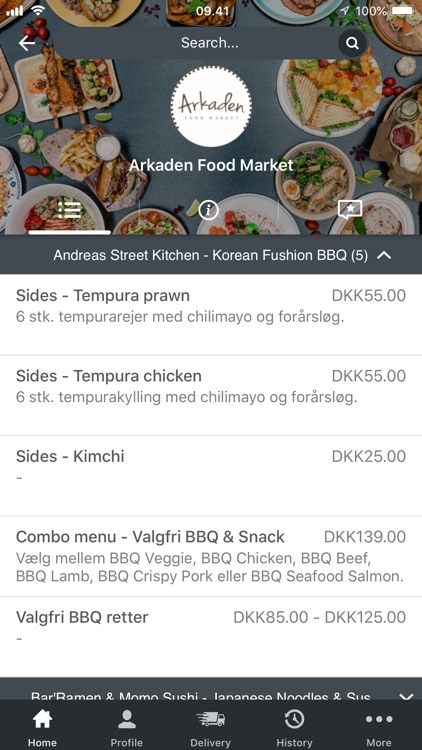 Arkaden Food Market App