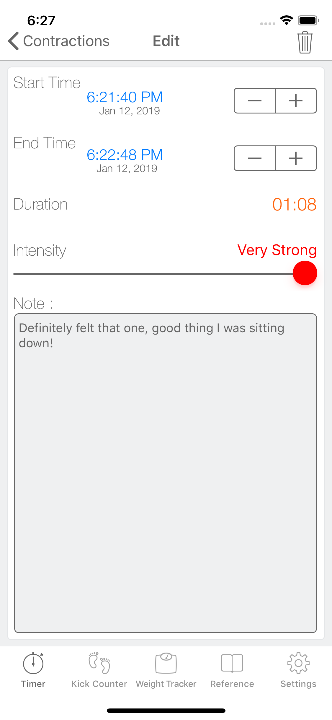 Full Term - Contraction Timer