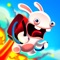 Rush through hordes of enemy Rabbids and deadly obstacles, find the rocket and unleash the legendary firepower