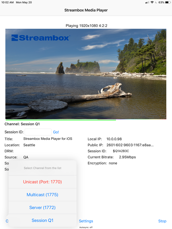 Streambox Media Player