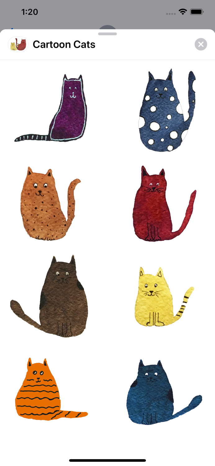 Cartoon Cat Sticker Pack