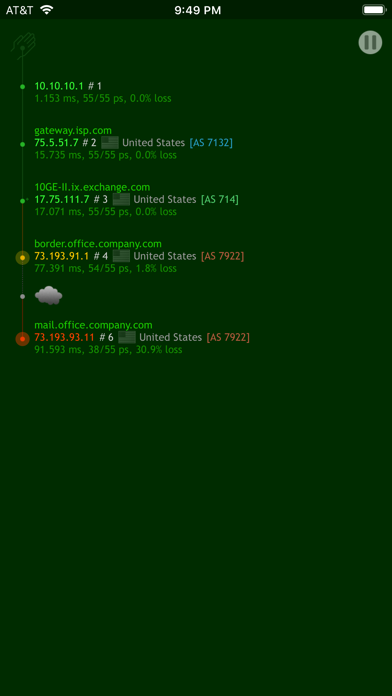 Nice Trace ~ traceroute monitoring screenshot 1