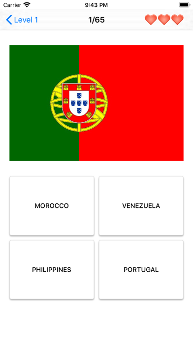 Flags of the world - Quiz Screenshot