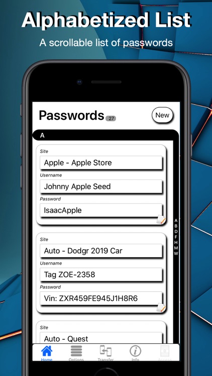 Simple Password List screenshot-0