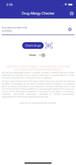 Game screenshot Drug Allergy Checker - Gluten hack