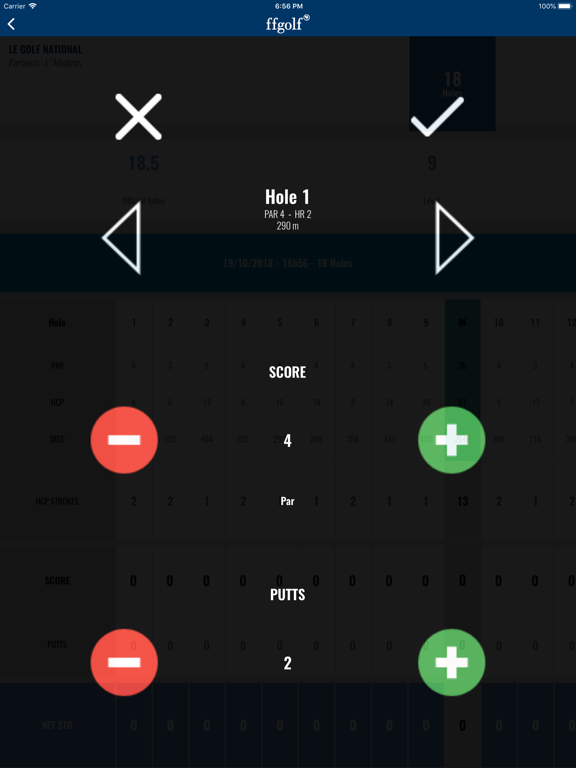 ffgolf iPad screenshot
