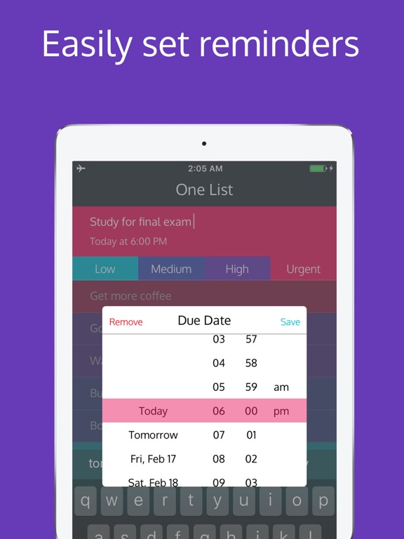 Screenshot #6 pour Prioritize Tasks with One List