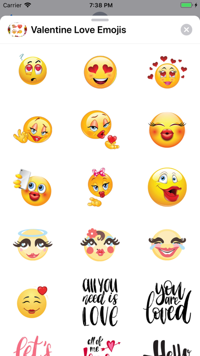 Valentine Love Emojis screenshot 3