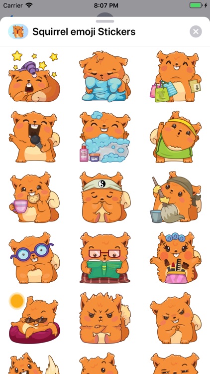 Squirrel emoji Stickers