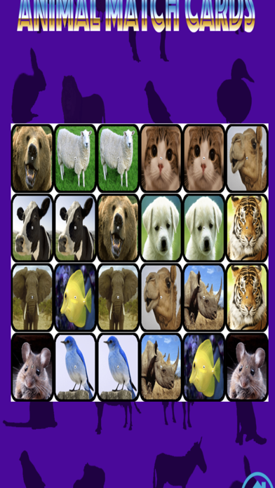 Screenshot #2 pour Ninu's Animal Match Card Game