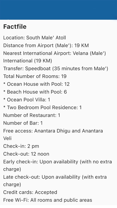 Maldives Resort Directory Screenshot