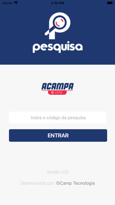 Acampa - Pesquisa Screenshot