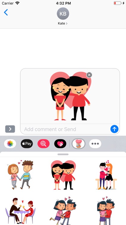Cute Couple Love Stickers Pack screenshot-3