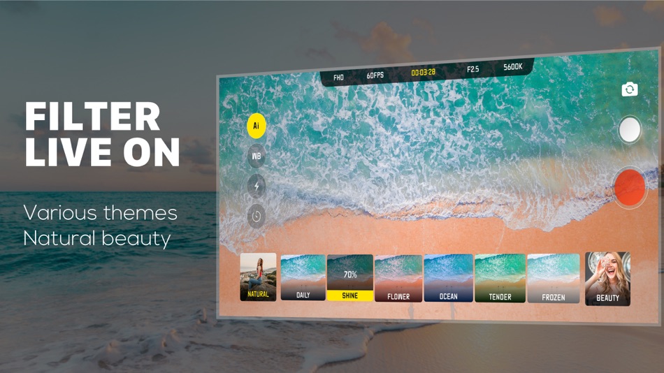 #7. MIDAS - 4K LIVE FILTER CAMERA (iOS) 由: Cheol Kim