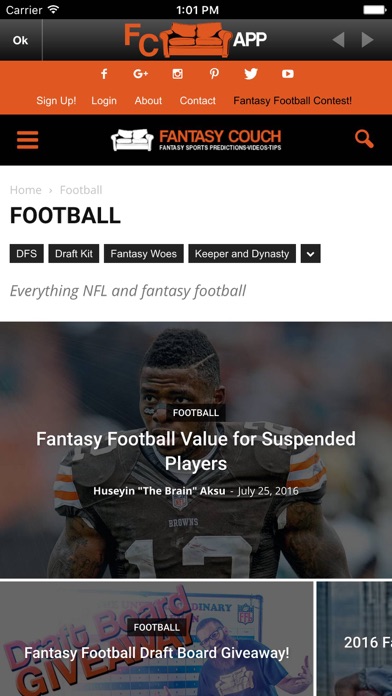 Fantasy Couch Screenshot 4 - AppWisp.com Fantasy Couch Screenshot 4 - AppWisp.com