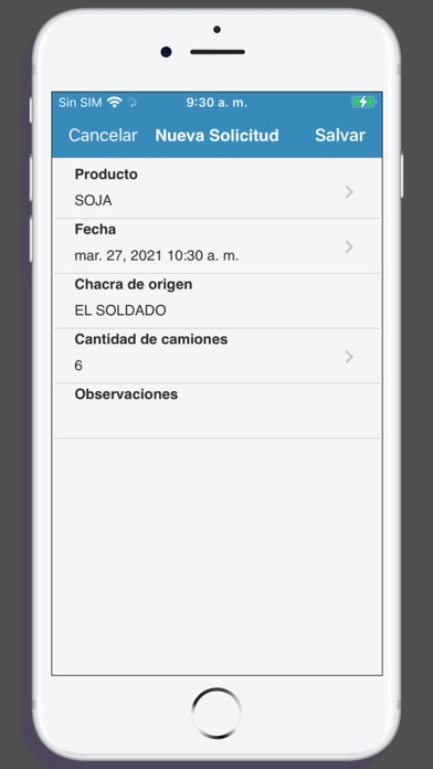COFCO App Productor Screenshot