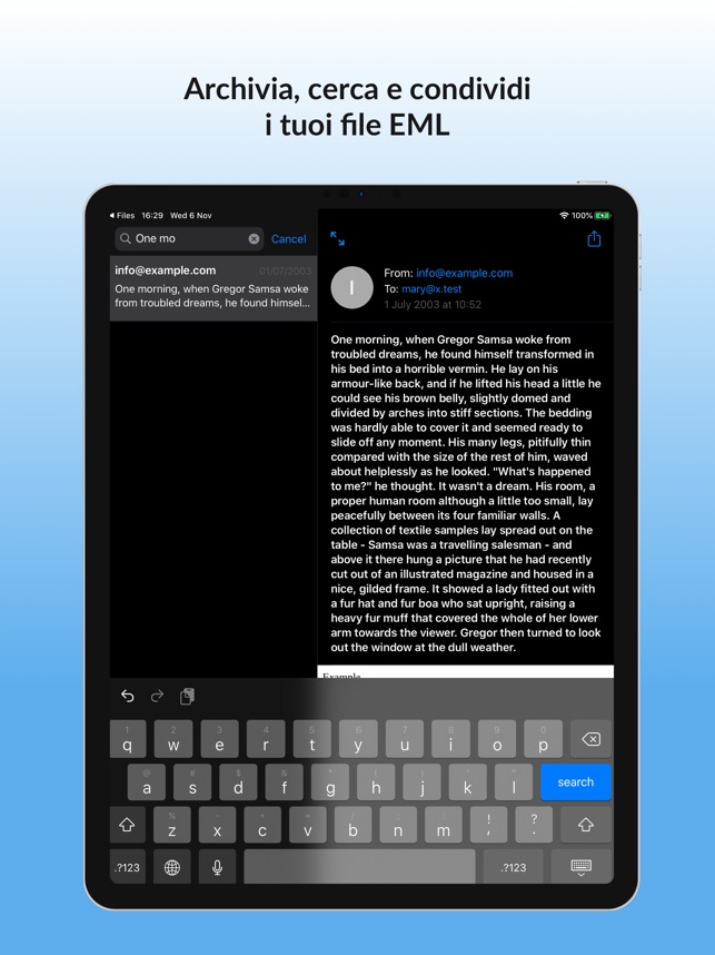 EML Viewer Pro - apri file EML su App Store