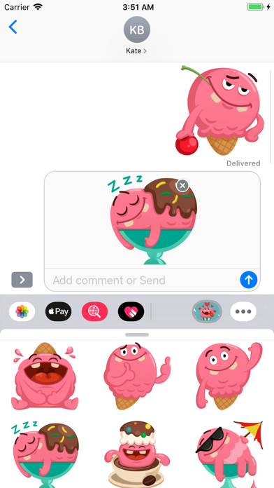 Ice Cream Emoji Stickers screenshot 3
