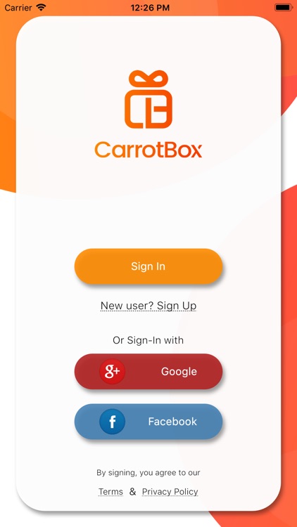 CarrotBox Rewards App