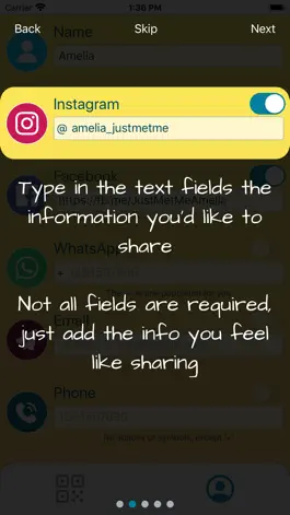 Game screenshot JustMetMe contact share by QR hack