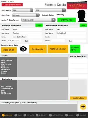 Mover Estimator Tool screenshot 2