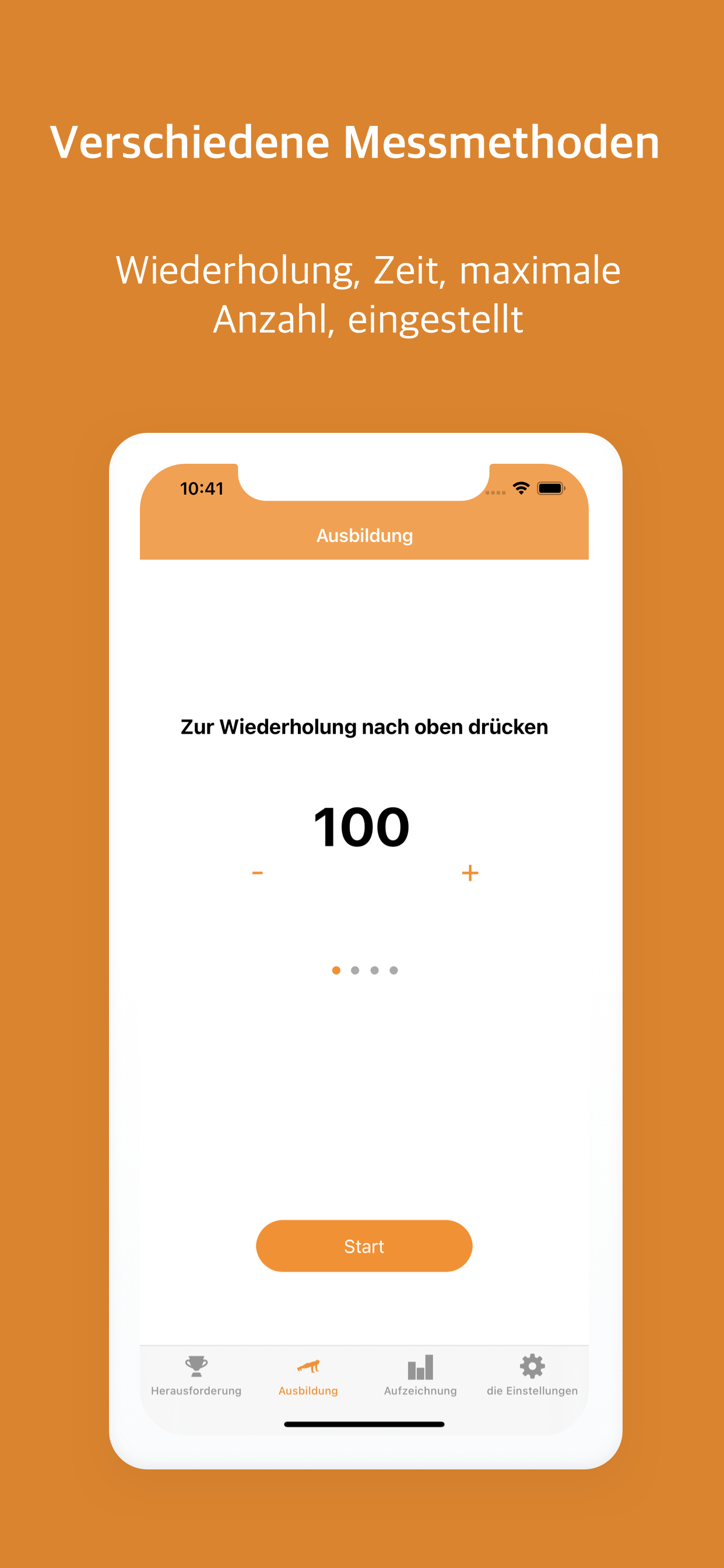 Liegestütz: mit Stimme zählen