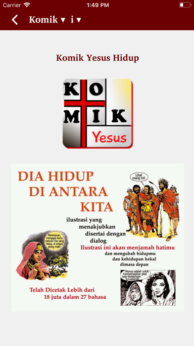 Komik Yesus Hidup Screenshot