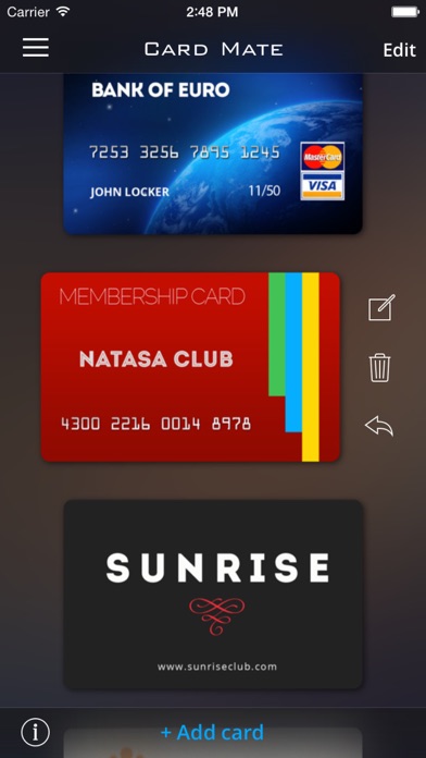 Card Mate - credit wallet Screenshot