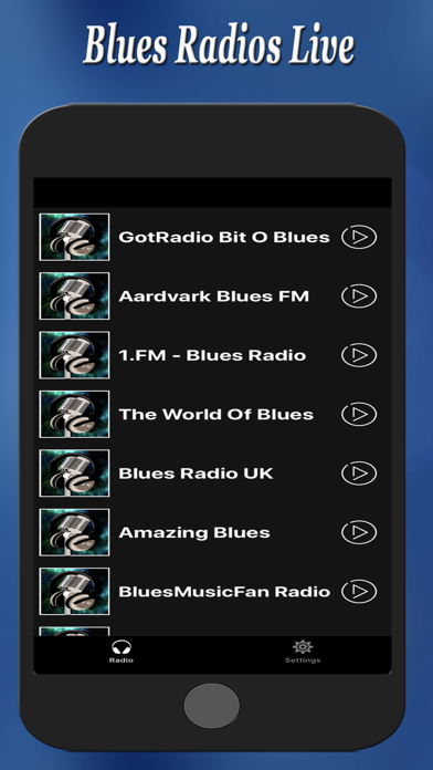 Screenshot #1 pour Blues Radios Live