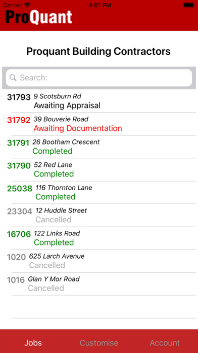 Screenshot #2 pour ProQuant Estimating