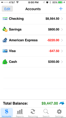 Accounts 2 Checkbook screenshot 2